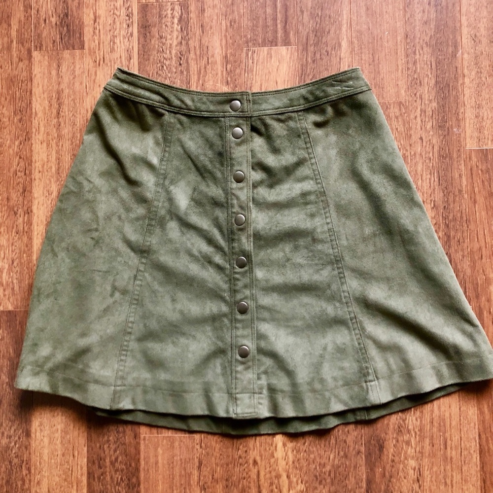 Abercrombie Button-up Suede Skirt